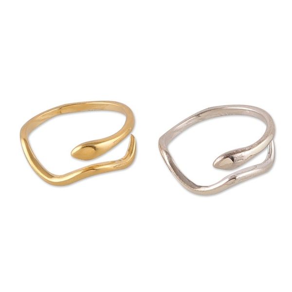 Alternate image for 22k Gold-Plated and Sterling Silver Wrap Rings Set of 2 Victory Nobility