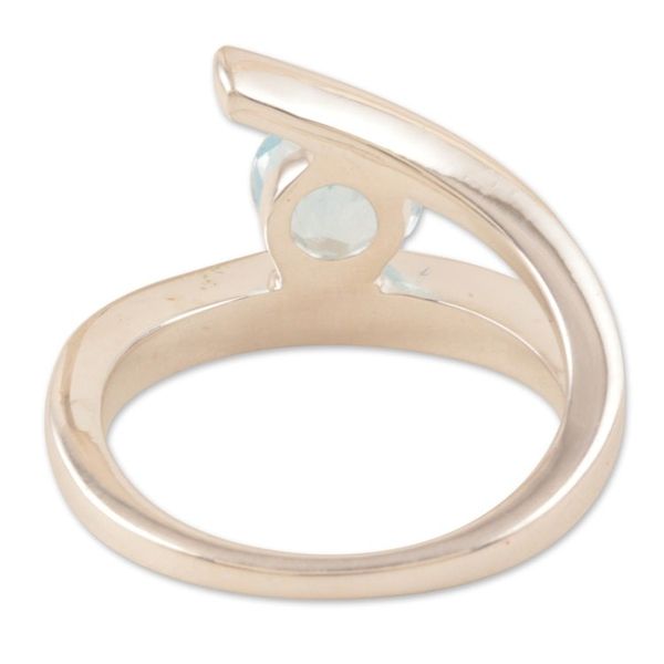 Alternate image for Sterling Silver Solitaire Blue Topaz Ring Dazzling Love
