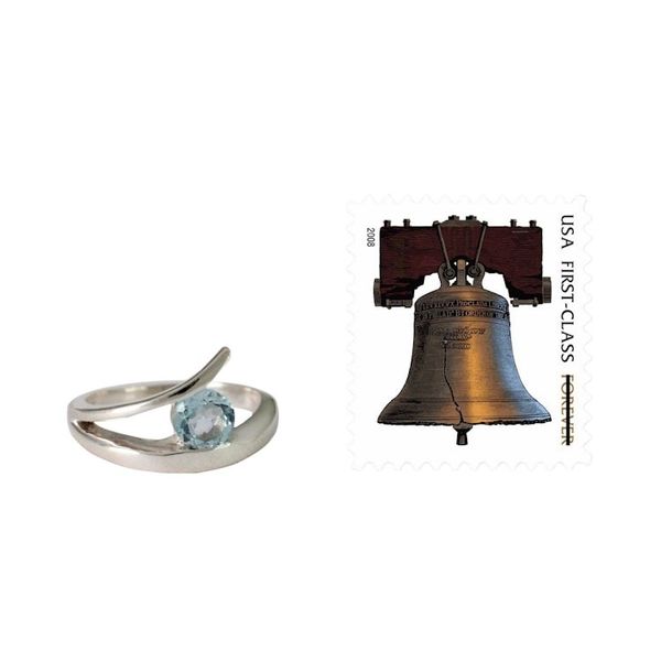 Alternate image for Sterling Silver Solitaire Blue Topaz Ring Dazzling Love