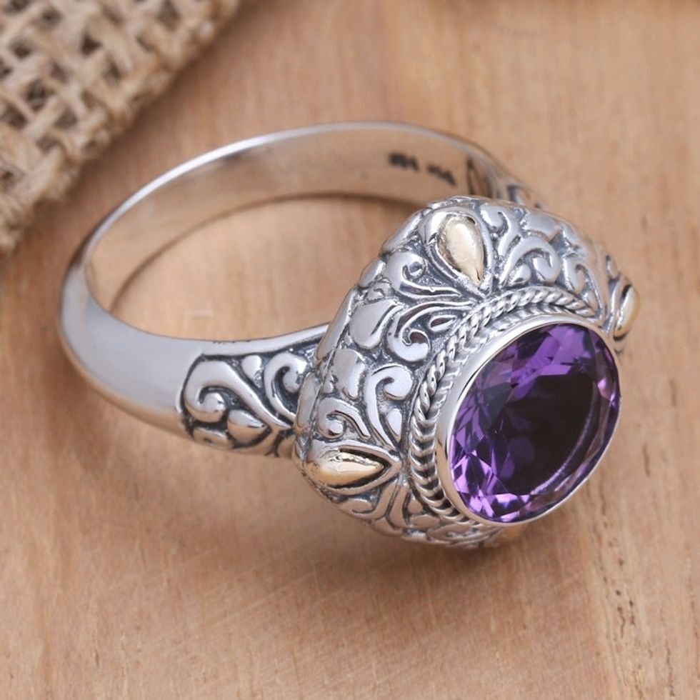 Artisan Crafted Amethyst Ring 'Purple Crush'