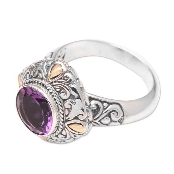 Alternate image for Artisan Crafted Amethyst Ring Purple Crush