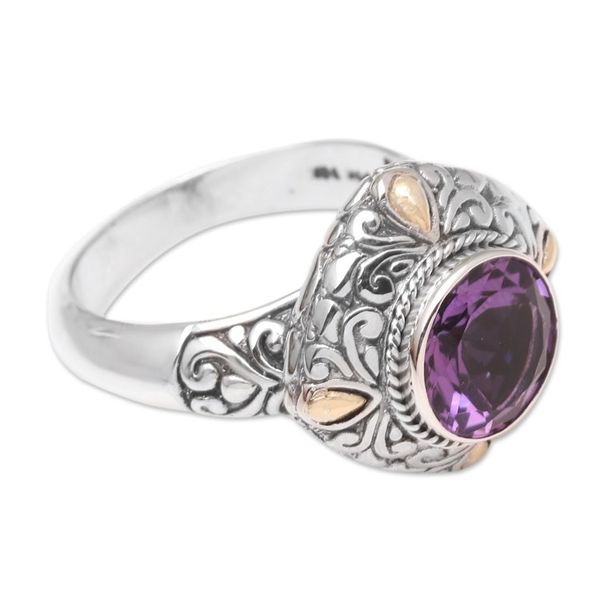Alternate image for Artisan Crafted Amethyst Ring Purple Crush