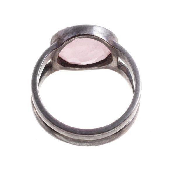 Alternate image for Oxidized Rose Quartz Ring from Peru Soft Circle