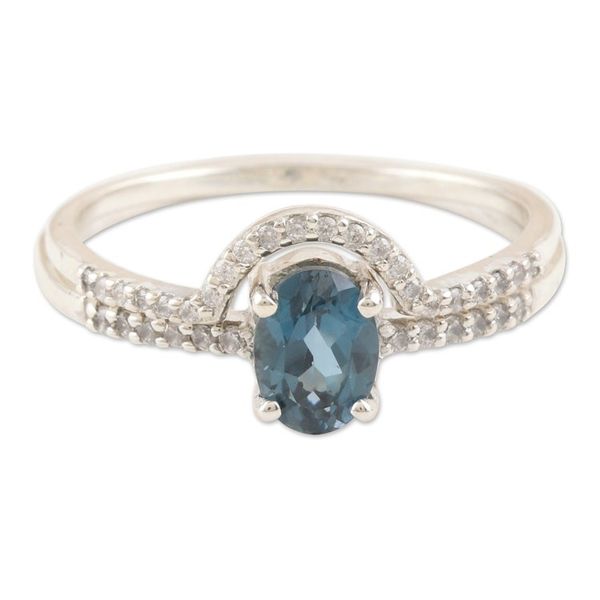 Alternate image for One-Carat London Blue Topaz Stacking Rings Set of 2 Loyalty Diadem