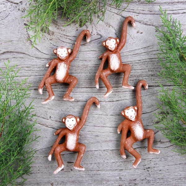 Alternate image for 4 Hand-Painted Wooden Monkey Christmas Ornaments from Bali Monkey Business