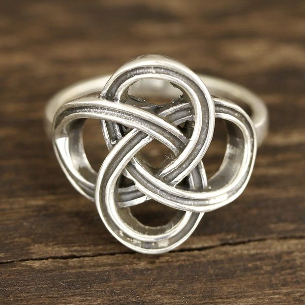 Alternate image for Celtic Sterling Silver Band Ring Crafted in India Celtic Connection