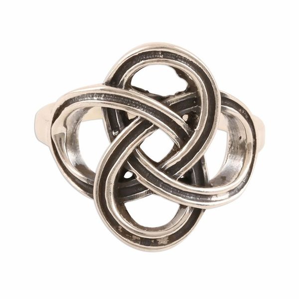 Alternate image for Celtic Sterling Silver Band Ring Crafted in India Celtic Connection