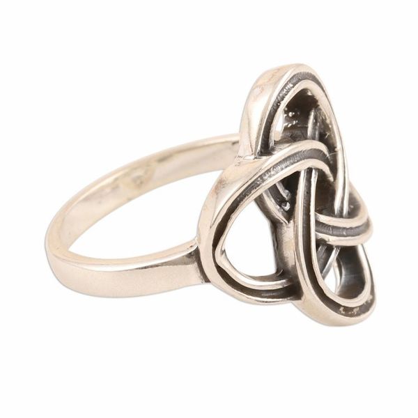 Alternate image for Celtic Sterling Silver Band Ring Crafted in India Celtic Connection