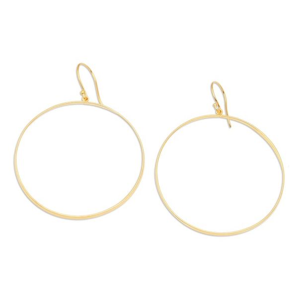 Alternate image for High Polished Round 18k Gold-Plated Dangle Earrings Triumphal Infinity