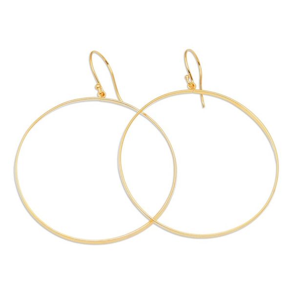 Alternate image for High Polished Round 18k Gold-Plated Dangle Earrings Triumphal Infinity