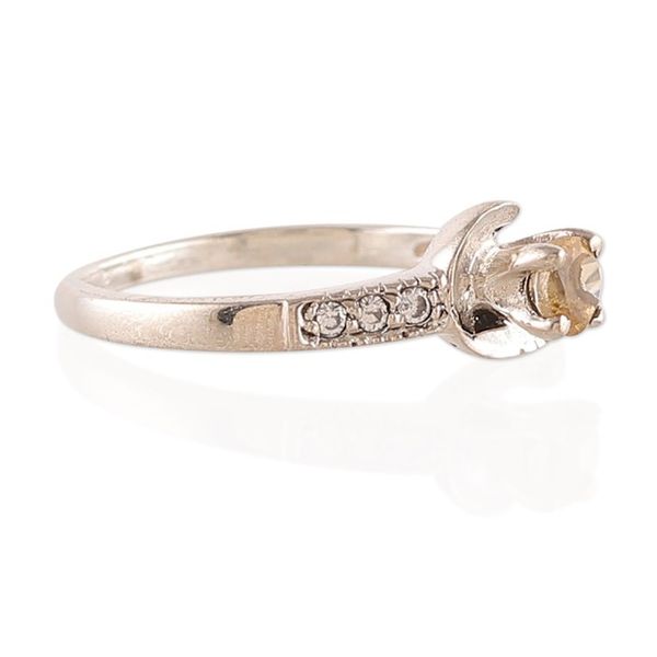 Alternate image for Sterling Silver Solitaire Ring with Faceted Citrine Jewel Immortal Joy