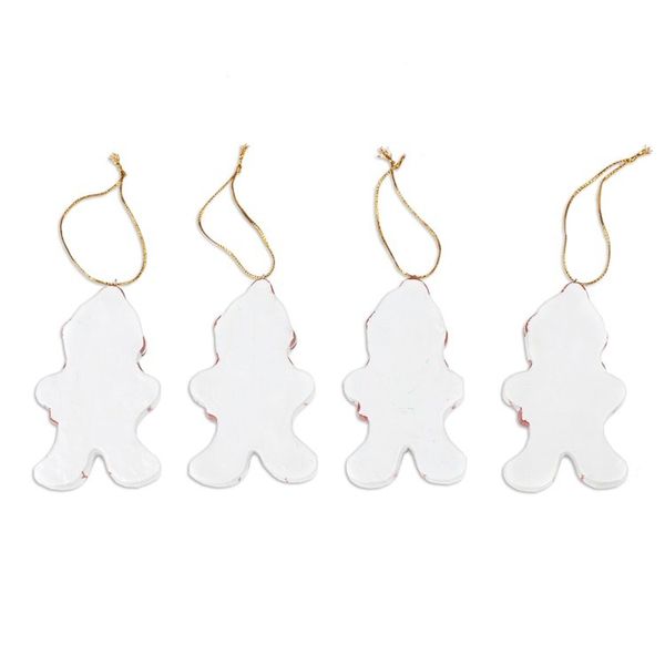 Alternate image for Set of Four Classic Snowman-Themed Albesia Wood Ornaments Little Snowmen