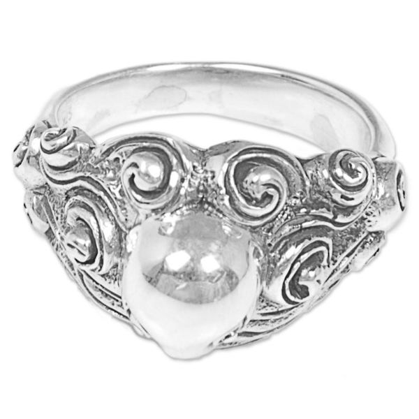 Alternate image for Sterling Silver Cocktail Ring Octopus from Indonesia Octopus of the Deep