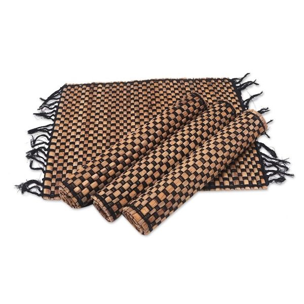 Alternate image for Woven Natural Fiber and Cotton Placemats Set of 4 Chess Set