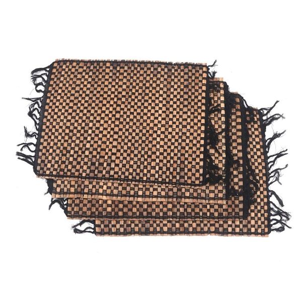 Alternate image for Woven Natural Fiber and Cotton Placemats Set of 4 Chess Set