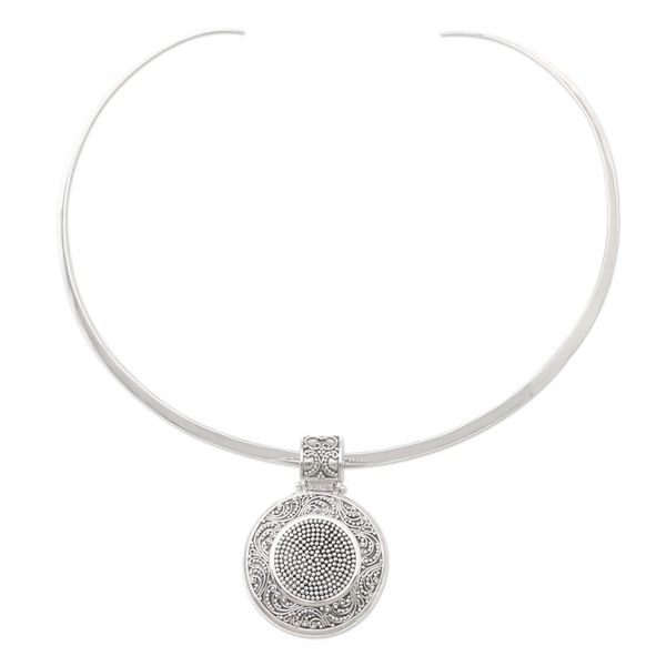 Alternate image for Hand Crafted Sterling Silver Pendant Necklace Orbit of Influence