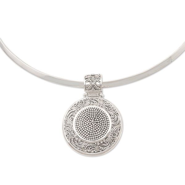 Alternate image for Hand Crafted Sterling Silver Pendant Necklace Orbit of Influence