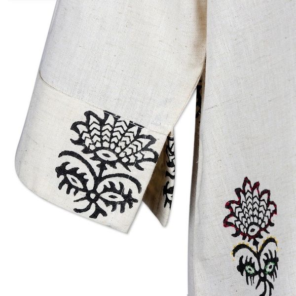 Alternate image for Hand Block-Printed Cotton Shift Dress A Stitch in Time