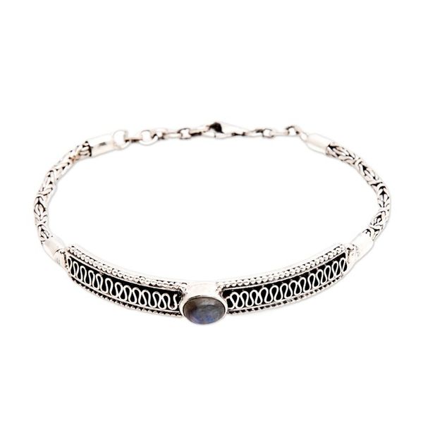 Alternate image for Classic Natural Rainbow Moonstone Pendant Bracelet Moonlight Dream