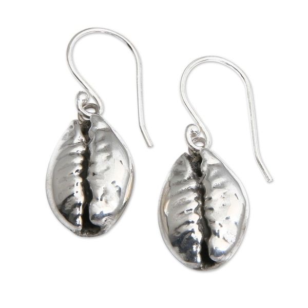Alternate image for Polished Coffee Bean-Shaped Sterling Silver Dangle Earrings Immortal Coffee