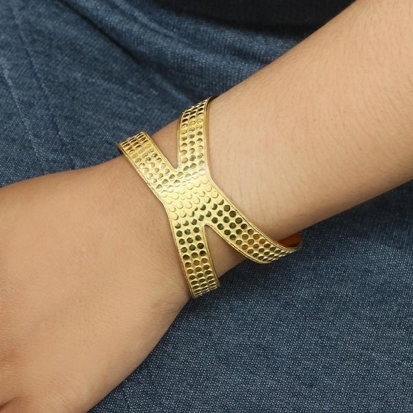 Alternate image for Hand Crafted Gold-Plated Sterling Silver Cuff Bracelet Dragon Wings in Gold