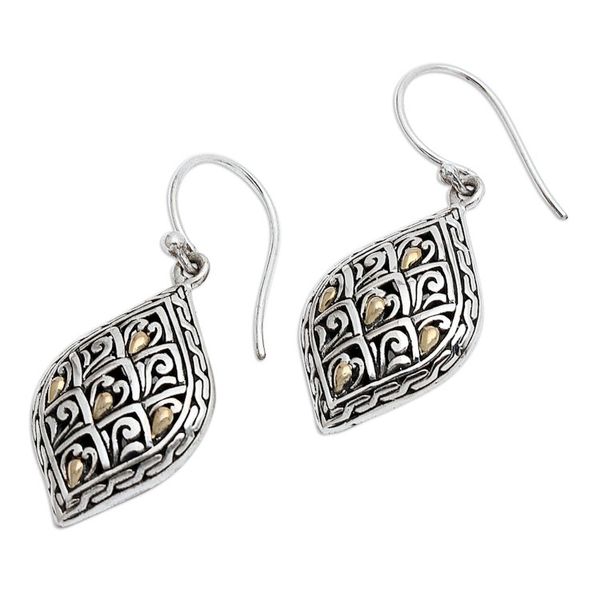 Alternate image for Classic 18k Gold-Accented Sterling Silver Dangle Earrings Golden Fields