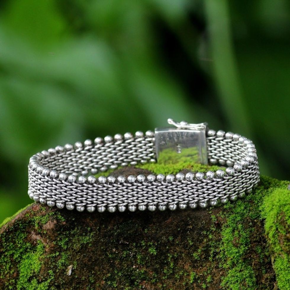 Men's Sterling Silver Chain Bracelet 'The Hero'