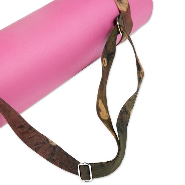 Alternate image for Jumputan Batik-Themed Adjustable Cotton Yoga Mat Carrier Javas Calm