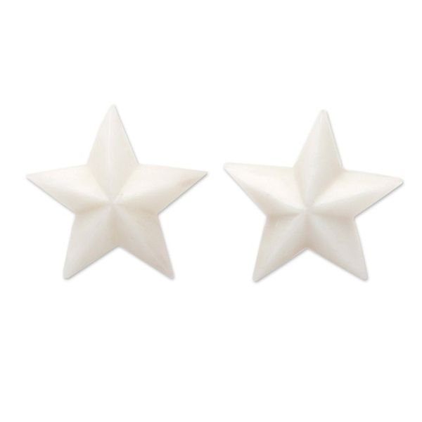 Alternate image for Star-Shaped Button Earrings with Sterling Silver Posts Twinkle Star