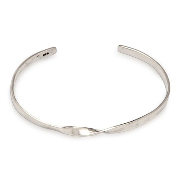 Alternate image for Modern Sterling Silver Cuff Bracelet in a High Polish Finish Lifes Twist