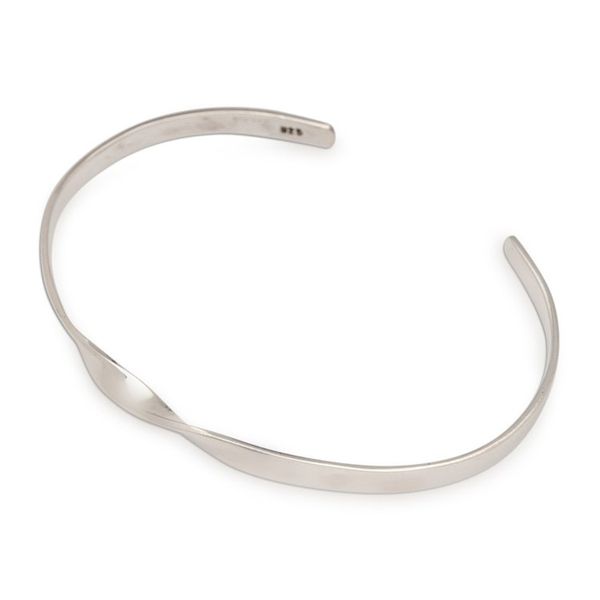 Alternate image for Modern Sterling Silver Cuff Bracelet in a High Polish Finish Lifes Twist