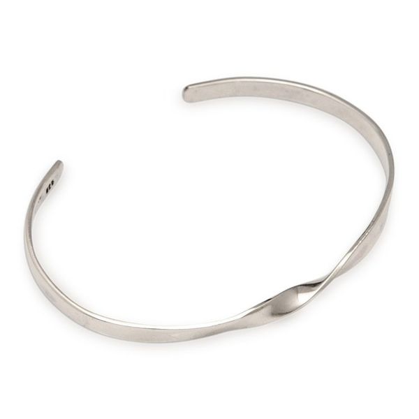 Alternate image for Modern Sterling Silver Cuff Bracelet in a High Polish Finish Lifes Twist