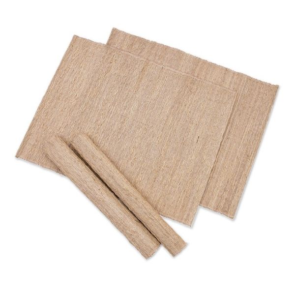 Alternate image for Set of 5 Cotton and Fragrant Root Table Runner and Placemats Natural Flavor