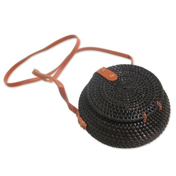 Alternate image for Bamboo Sling Bag with Faux Leather Accents Rally Round in Black