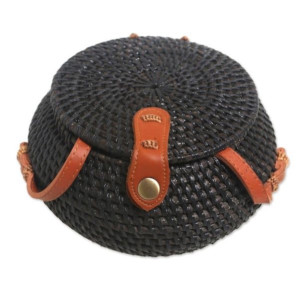 Alternate image for Bamboo Sling Bag with Faux Leather Accents Rally Round in Black