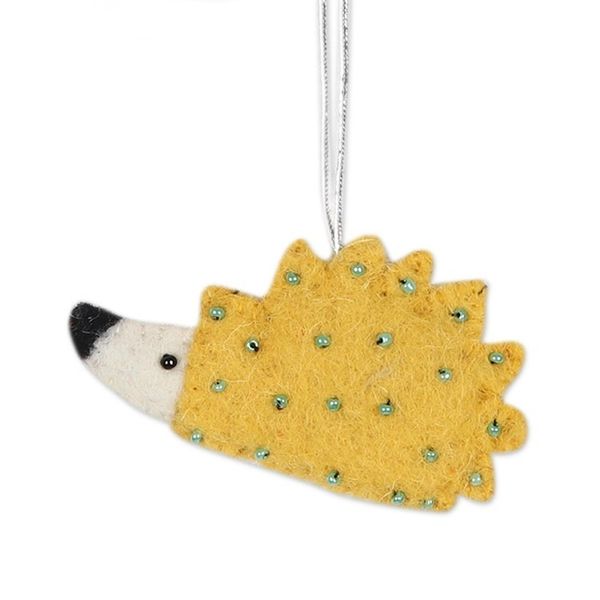 Alternate image for Playful Porcupine Wool Felt Ornaments Set of 4 Playful Porcupines