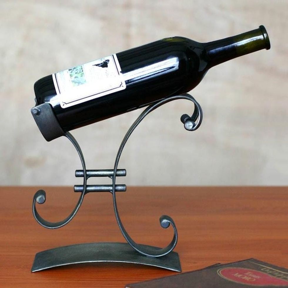 Iron Wine Bottle Holder 'Close to You'