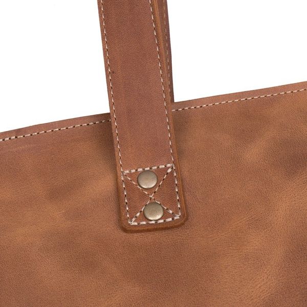 Alternate image for Handcrafted Leather Tote in Sepia from Peru Sepia Waves