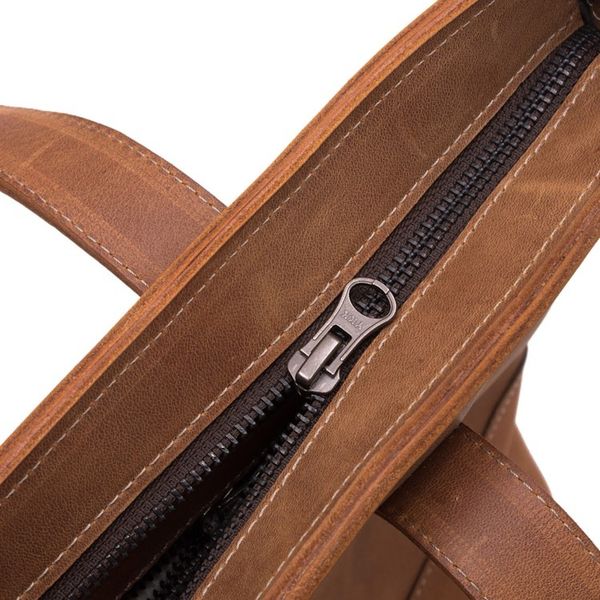 Alternate image for Handcrafted Leather Tote in Sepia from Peru Sepia Waves