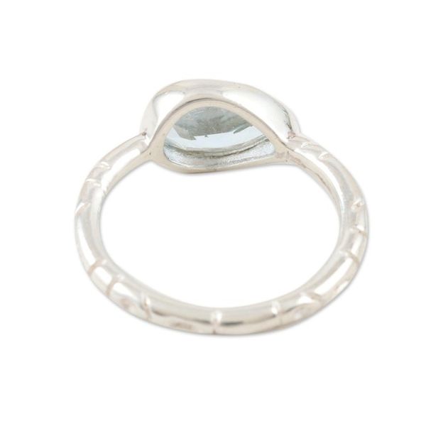 Alternate image for Sterling Silver and Blue Topaz Single Stone Ring Tropical Waters