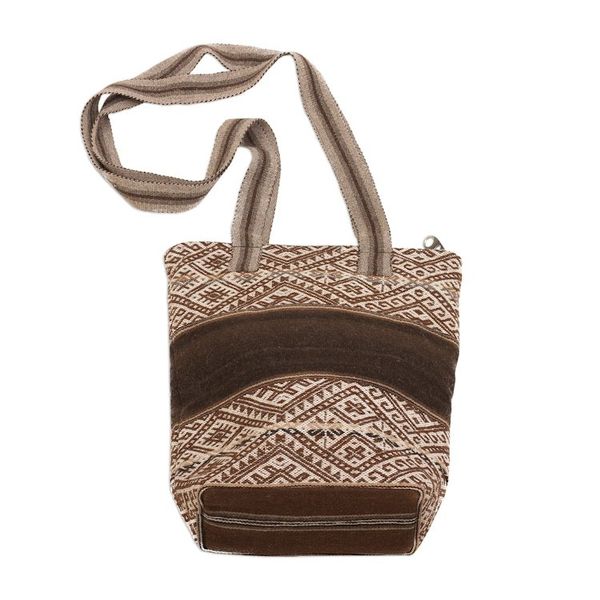Alternate image for Backstrap Handwoven Brown Alpaca Blend Shoulder Bag Chinchero Tradition