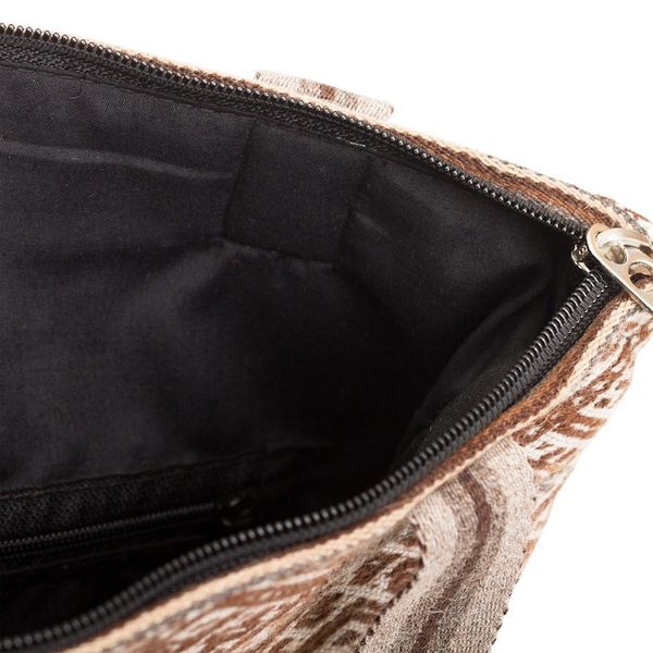 Alternate image for Backstrap Handwoven Brown Alpaca Blend Shoulder Bag Chinchero Tradition
