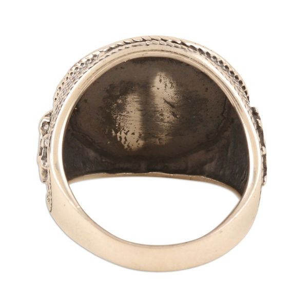 Alternate image for Mens Sterling Silver Signet Ring with Compass Rose Guiding Center
