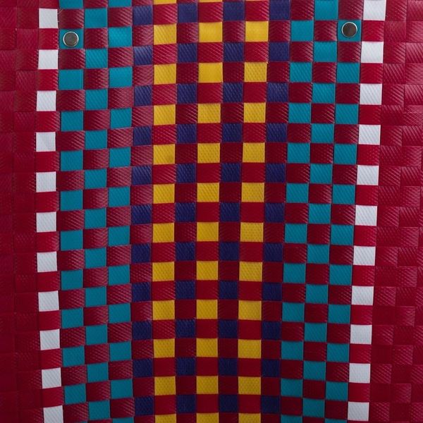 Alternate image for Handwoven Recycled Shopping Tote Sunday Market in Claret