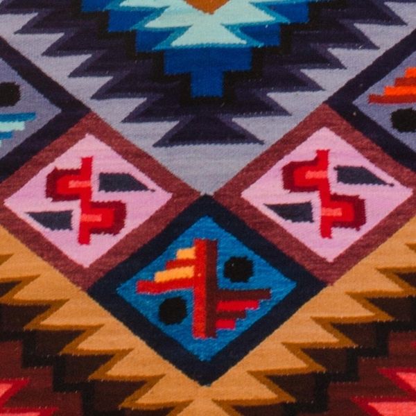 Alternate image for Wool Geometric Tapestry Wall Hanging 5x4 Rainbow Alphabet