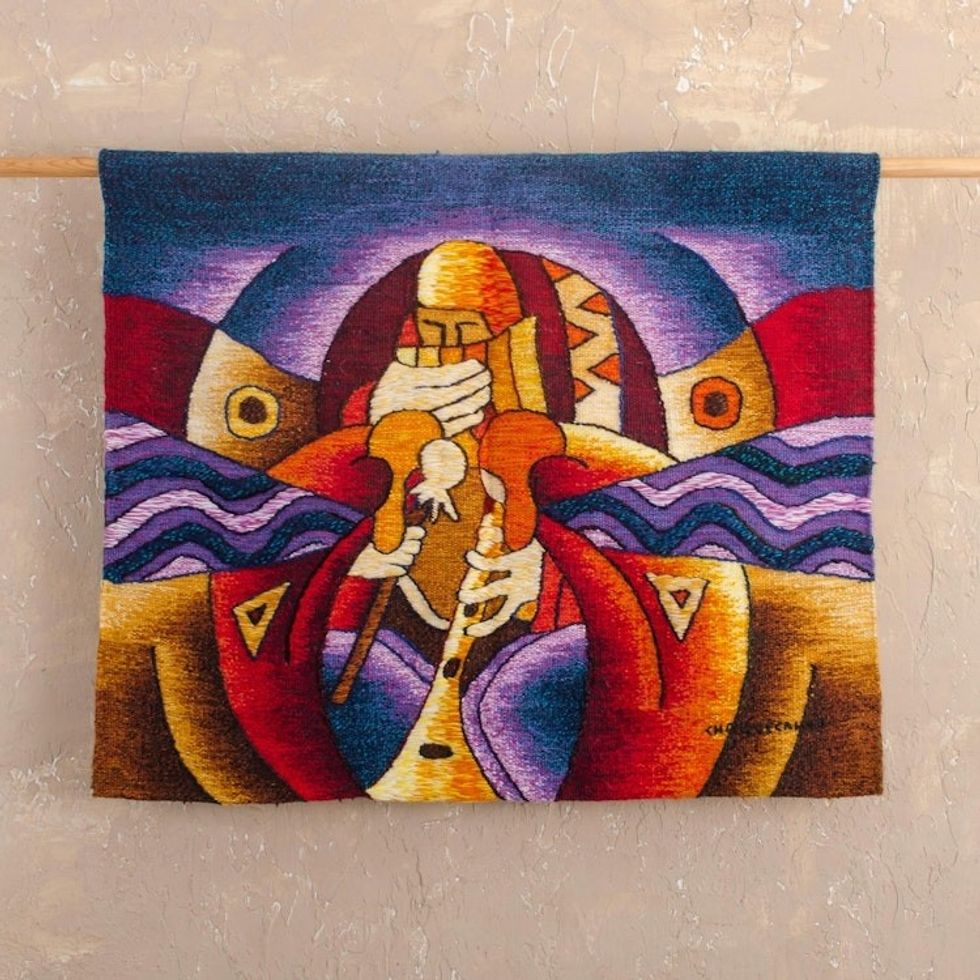Alpaca Wool Tapestry from Peru 'Andean Rhythm'