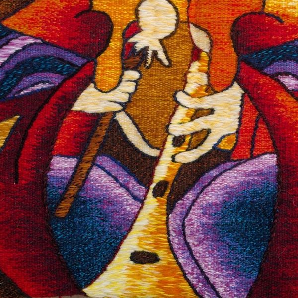 Alternate image for Alpaca Wool Tapestry from Peru Andean Rhythm