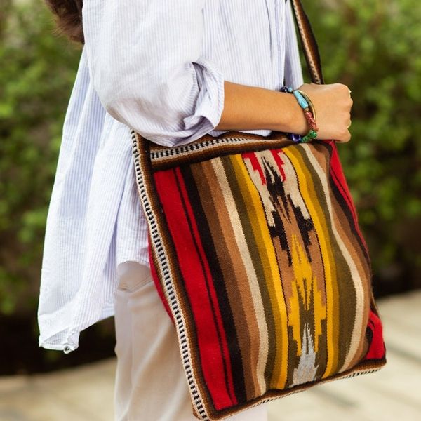 Alternate image for Hand Made Womens Alpaca Blend Shoulder Bag Andean Warmth