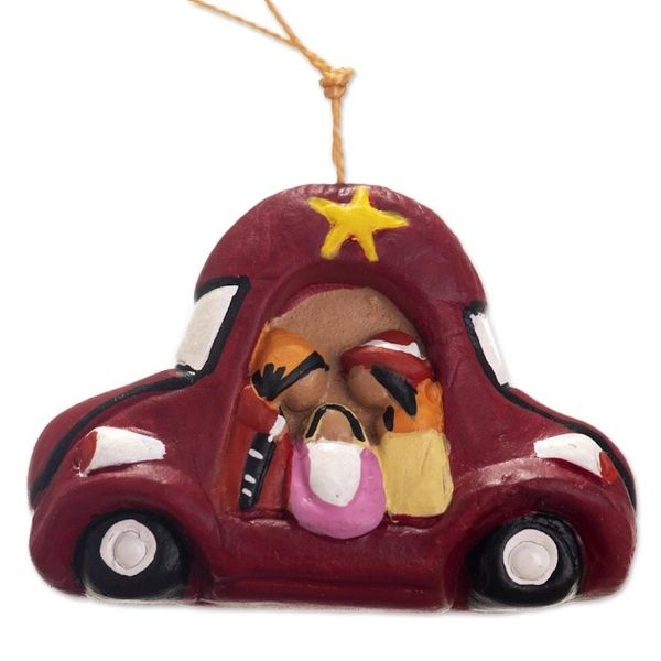 Alternate image for Car Theme Nativity Ornaments Set of 4 Traveling Nativity