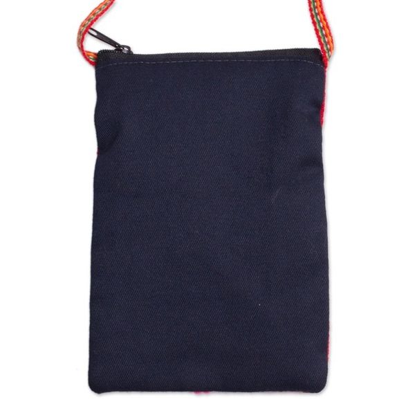 Alternate image for Handcrafted Arpillera Cotton Blend Cell Phone Bag from Peru Mama of the Andes